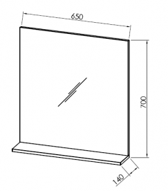 Зеркало для ванной Kolpa-San Lana OGL 65 65х70 см ДСП серый 510860