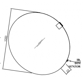 Дзеркало для ванної Kolpa-San OG FI100 з підсвічуванням 573690