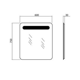 Зеркало для ванной комнаты Аквародос Gama 60х75 см с LED-подсветкой АР000001220