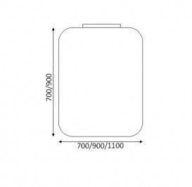 Зеркало для ванной Marsan Adele 90х70 см со светильником Adele90х70
