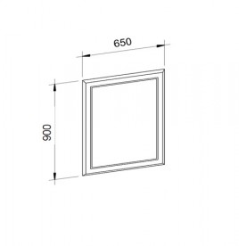 Дзеркало для ванної Marsan Amande 90х65 білий Amande90х65white