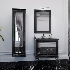 Зеркало для ванной Marsan Amande 90х65 черный Amande90х65black