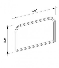 Зеркало для ванной Marsan Amelie 80х120 см графит Amelie80х120graphite
