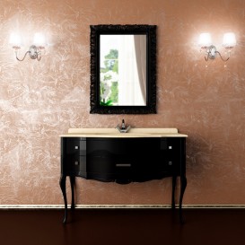 Зеркало для ванной Marsan Angelique 100х75 см черный Angelique100х75black