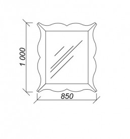 Зеркало для ванной Marsan Arlette 100х85 см белый Arlette100х85white