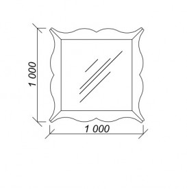 Зеркало для ванной Marsan Arlette 100х100 см белый Arlette100х100white