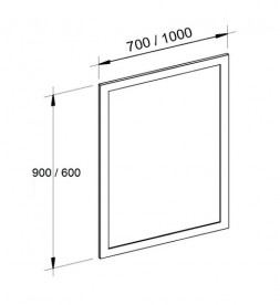 Зеркало для ванной Marsan Charlottae 90х70 см с LED подсветкой Charlottae90х70