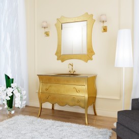 Дзеркало для ванної Marsan Dianne 94х104 см античне золото Dianne94х104gold