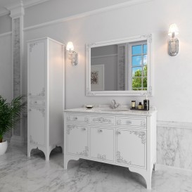 Дзеркало для ванної Marsan Jacqueline 90х110 см білий/срібло Jacqueline90х110whites