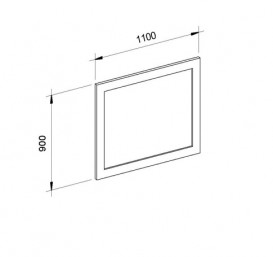 Зеркало для ванной Marsan Jacqueline 90х110 см черный/золото Jacqueline90х110blackg