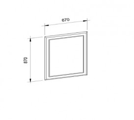 Дзеркало для ванної Marsan Kassandre 87х67 см капучино Cassandre87х67cappuccino