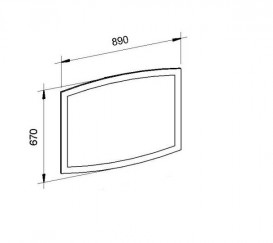 Дзеркало для ванної Marsan Madeleine-2 67х90 см з LED підсвічуванням Madeleine2-67х90