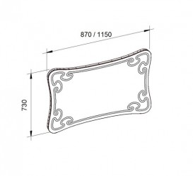 Дзеркало для ванної Marsan Malvine 73х87 см з LED підсвічуванням Malvine73х87