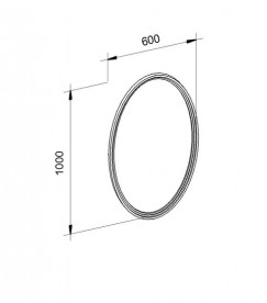 Дзеркало для ванної Marsan Marsel 100х60 см універсальне білий Marsel100х60