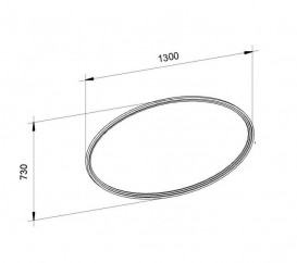 Зеркало для ванной Marsan Marsel 73х130 см универсальное белый Marsel73х130