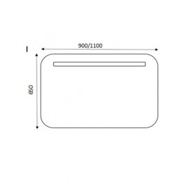 Зеркало для ванной Marsan Martin 65х110 см с LED подсветкой Martin65х110