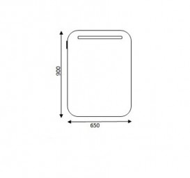 Зеркало для ванной Marsan Martin 90х65 см с LED подсветкой Martin90х65