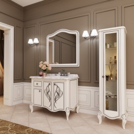 Дзеркало для ванної Marsan Melissa 100х100 см білий Melissa100х100white