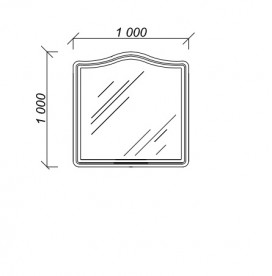 Зеркало для ванной Marsan Melissa 100х100 см слоновая кость Melissa100х100ivory