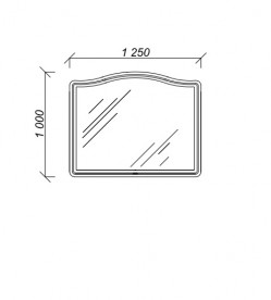 Дзеркало для ванної Marsan Melissa 100х125 см білий Melissa100х125white