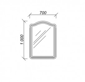Дзеркало для ванної Marsan Melissa 100х70 см слонова кістка Melissa100х70ivory