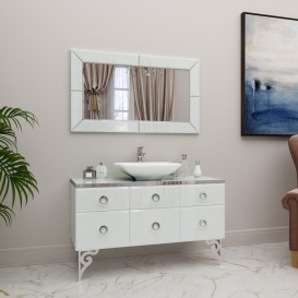 Зеркало для ванной Marsan Michele 80х60 см белый Michele80х60white