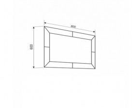 Дзеркало для ванної Marsan Michele 80х60 см чорний Michele60х80black
