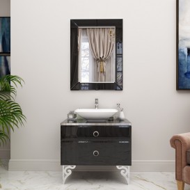 Дзеркало для ванної Marsan Michele 80х60 см чорний Michele60х80black