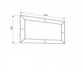 Дзеркало для ванної Marsan Michele 70х120 см капучино Michele70х120cappuccino