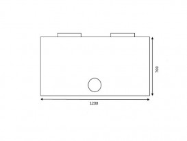 Дзеркало для ванної Marsan Modeste 70х120 см зі світильником і косметичним дзеркалом Modeste70х120