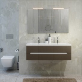 Дзеркало для ванної Marsan Modeste 70х120 см зі світильником і косметичним дзеркалом Modeste70х120