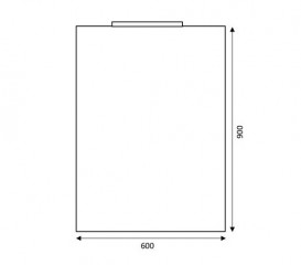 Зеркало для ванной Marsan Modeste 90х60 см со светильником и косметическим зеркалом Modeste90х60