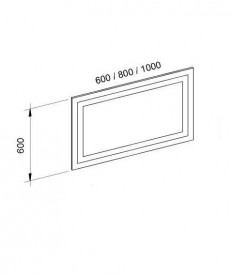 Дзеркало для ванної Marsan Monique 60х100 см з LED підсвічуванням Monique60х100