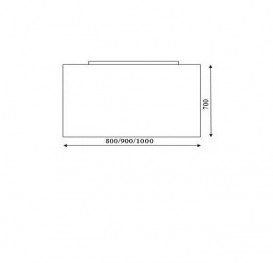 Дзеркало для ванної Marsan Nikolet 70х100 см зі світильником 70 см Nikolet70х100