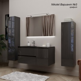 Дзеркало для ванної Marsan Nikolet 75х120 см зі світильником 90 см Nikolet75х120