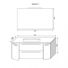 Дзеркало для ванної Marsan Oscar 60x120 зі світильником 400 мм Oscar60x120-1
