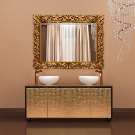 Зеркало для ванной Marsan Penelope 87х112 см античное золото Penelope87х112gold