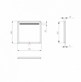 Дзеркало для ванної Sanwerk Lava Каліпсо 70х65 см з LED-підсвіткою ZL0000179