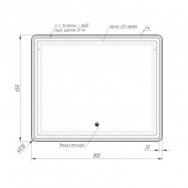 Зеркало для ванной Sanwerk Лайт Имидж 80x65 см с LED-подсветкой ZT0000101