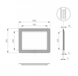 Зеркало для ванной Sanwerk Ultra Космо 108х83 см с LED-подсветкой белый ZU0000142