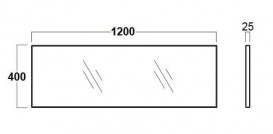 Дзеркало для ванної Simas Vignoni 120х40 см VIS 1
