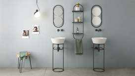 Дзеркало для ванної Simas Wave 30х70 см чорний матовий WAS01