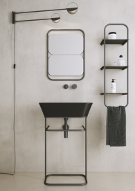 Зеркало для ванной Simas Wave 50х70 см черный матовый WAS04