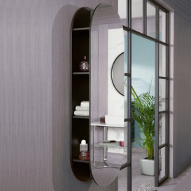 Зеркало для ванной Villeroy & Boch Antheus 60х140 см с полками МДФ черный ясень B30600PW