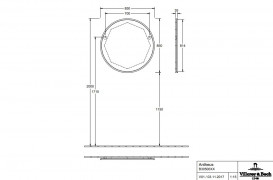 Дзеркало для ванної кімнати Villeroy & Boch Antheus Ø85 см чорний ясен B30500PW