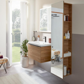 Дзеркало для ванної кімнати Villeroy & Boch Subway 3.0 45х170 см з полицями праворуч ДСП дуб канзас C59700RH