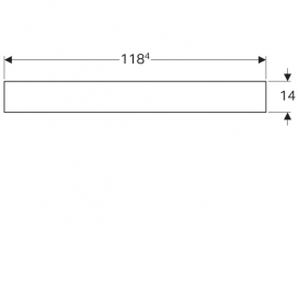 Дзеркало Geberit Citterio 118.4х58.4 см з підсвічуванням сіро-коричневий дуб/меламін деревна структура 500.570.JJ.1