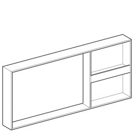 Дзеркало Geberit Citterio 133.4х58.4 см з підсвічуванням і бічною полицею бежевий дуб/меламін деревна структура 500.571.JI.1