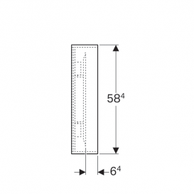 Зеркало Geberit Citterio 88.4х58.4 см с подсветкой серо-коричневый дуб/меламин древесная структура 500.572.JJ.1