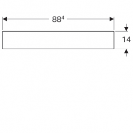 Зеркало Geberit Citterio 88.4х58.4 см с подсветкой серо-коричневый дуб/меламин древесная структура 500.572.JJ.1